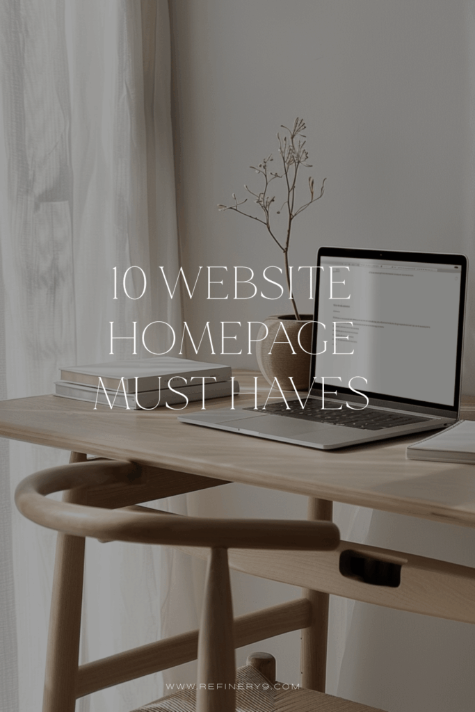 your 10 must have for your website home page